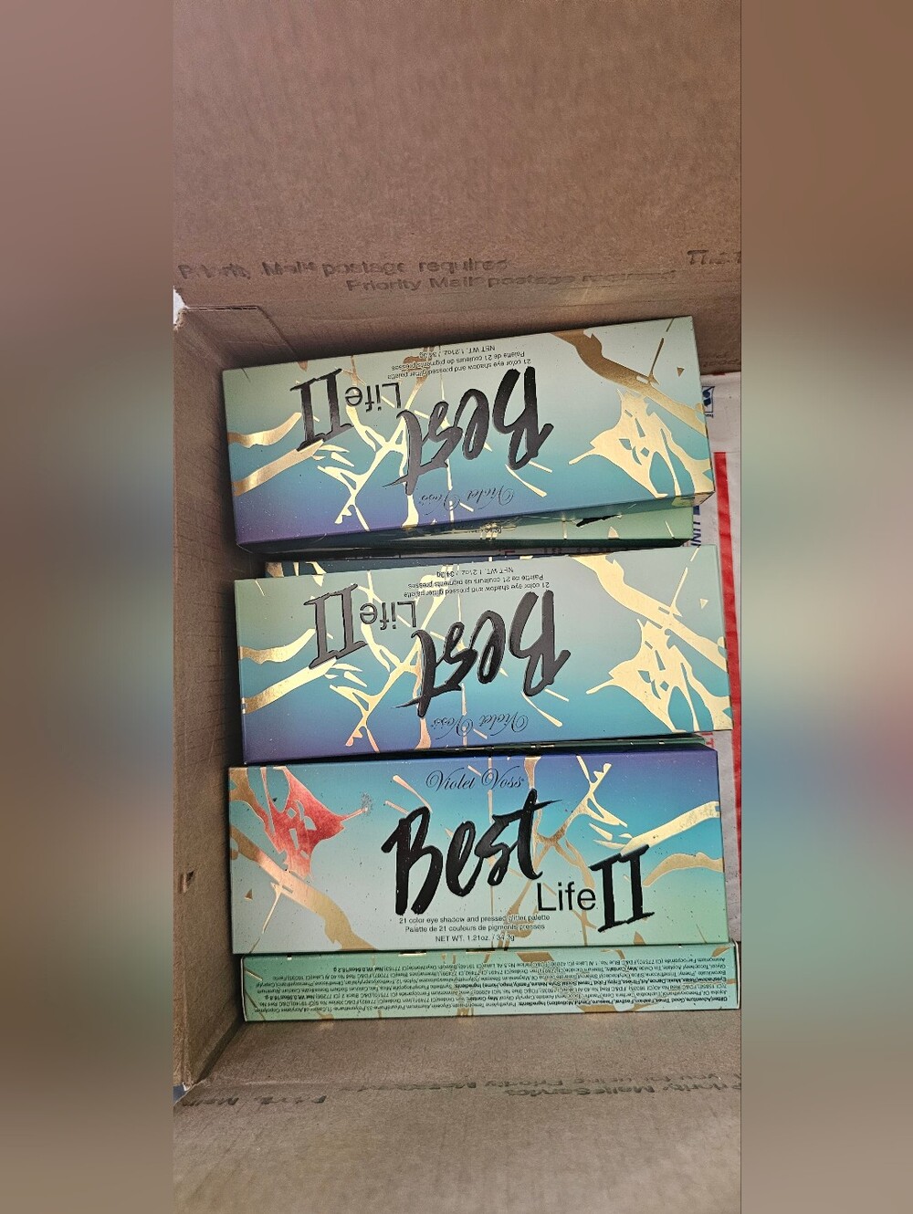 New 10 Packs Best Life II Eyeshadow Palette - Teal & Gold Artwork Clearance